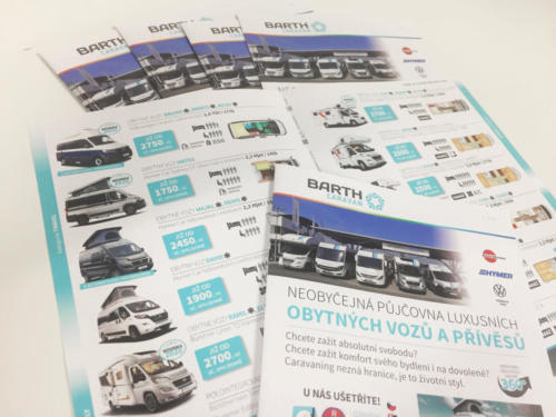 Letáky A4 na A5 Caravany 02/2020 pro Autocentrum BARTH a.s.