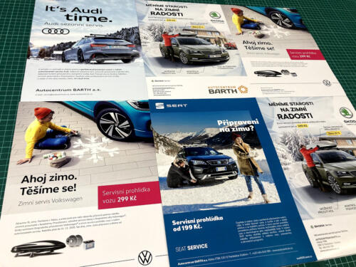 Letaky A4 Zima pro Autocentrum BARTH