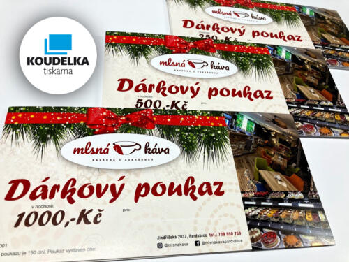 Dárkový poukaz číslovaný pro  Mlasna Kava