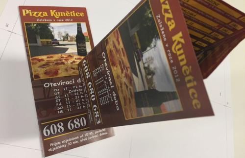 Letak A4 na DL Pizzeria Kunetice