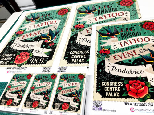 6th Tattoo event Pardubice - Letáky A6 a Plakáty A3, A2